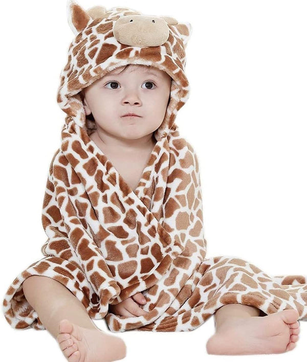 Gneliwm Baby Hooded Blanket Newborn Infant Soft Warm Swaddle Wrap Animal Face Coral