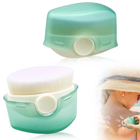 2Pcs Sunscreen Applicator for Kids, Sun Lotion Applicator with Protective Caps, Green