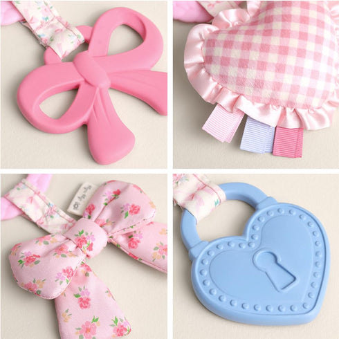 0 Itzy Ritzy Teething Activity Toy - Bitzy Busy Ring Infant Teething Toy Features Braided Teether & Dangling Toys