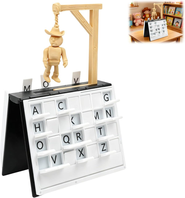 KOSIMI PlayBook'd - Hangman Game Magnetic Cowboy, Vocabulary Words Spelling Challenge Table Game,