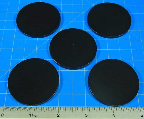 LITKO Model Display Base, 2 Inch Circular, 2 Inch Round, 51mm, 5 Pack for RPG Large Figure Size