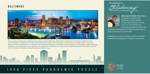 MasterPieces 1000 Piece Jigsaw Puzzle for Adults, Baltimore Panoramic, 13"x39"