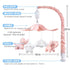 3 35 Packaging FEISIKE Crib Mobile for Girls Baby Mobiles with Modes Digital Music BoxTurn Only, Music Only, Turn