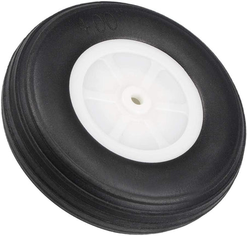 uxcell 2pcs Tire and Wheel Sets for RC Car Airplane, PU Sponge Tire with Plastic Hub, 4 Inch