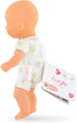 Corolle Mini Calin Bunnies Baby Doll - 8" Soft Body with Blue Eyes, Bunny Pattern Outfit, Vanilla-Scented