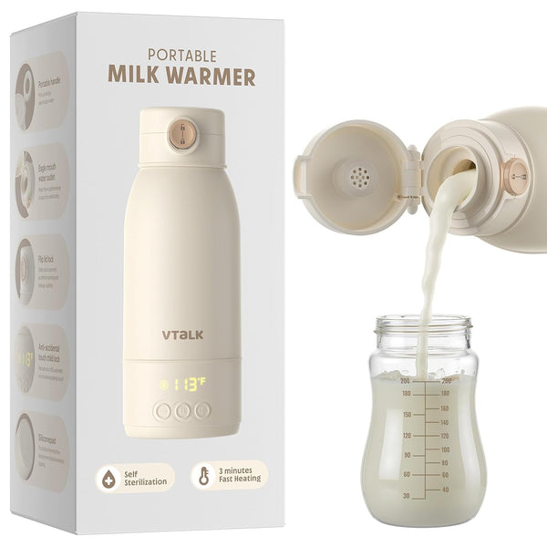 Portable Bottle Warmer for Travel, 17.5 OZ Large Capacity Baby Milk Warmer
