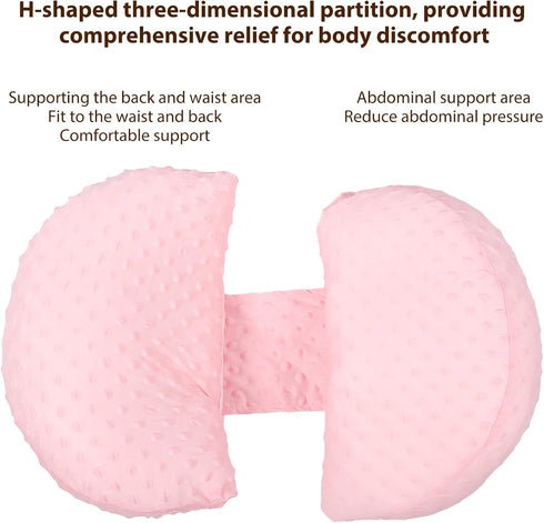 Cooling Maternity Lumbar Cushion with Wedge Abdominal Support Pillow Ergonomic Side Sleeping Pregnancy Waist Pillow