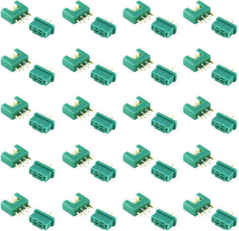 20 Pairs MPX Multiplex Connectors - 6 Pin MPX Plug Male and Female for RC LiPo Battery ESC Motor