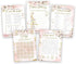 Summer-Ray 50pcs Bridal Shower Game Cards, 5 Games 10 Cards Each, 5" x 7"