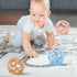 Silicone Teething Ball Toy, Tactile Sensory Ball Toy for Babies, Easy to Hold Design, Stretchy, Squisly, Soft (Milky