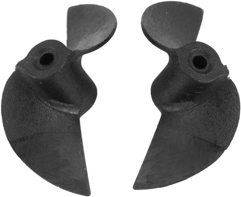 2 Set 2mm RC Boat Propellers, Durable Nylon Blade with CW CCW Rotation Shaft for Remote Control Ship Enthusiasts Racing