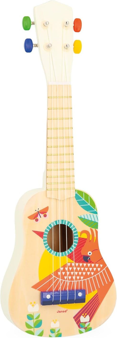 Janod Gioia Ukulele - Colorful Children's Guitar 20" Long for Ages 3 - 5 Years - J07652