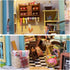 DIY Miniature Dollhouse Kit, Mini House Making Kit with Furnitures and Light, Tiny House Kit to Build for Adults, Hobby