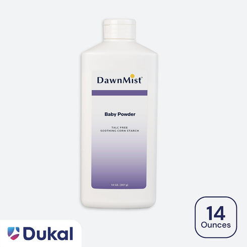 BP1412 14 oz., Pack 12 Dukal Dawn Mist Baby Powder, Cornstarch