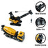 Diecast Metal Construction Trucks Models Set of 2 - Heavy Metal Toy Cement Truck and Construction Crane 1:50 Scale -