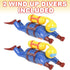 ArtCreativity Wind Up Bath Toys for Kids, Set of 2 Swimming Bath Toys, Water Scuba Diver, Fun Bathtub Toys for Boys and