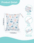 2pcs 2LW04 ALVABABY Waterproof Wet Dry Bags,Reusable with Two Zippered Pockets,Baby Cloth