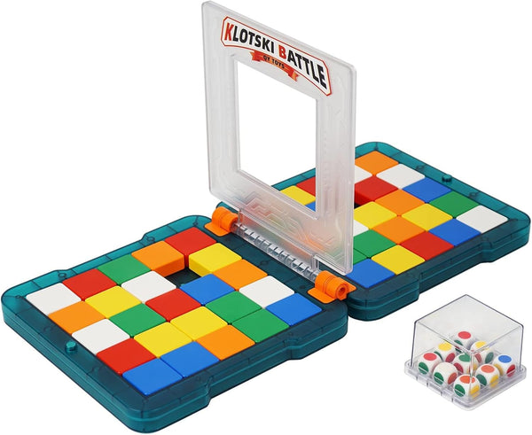 Race Game - Fast-Paced Brain Teaser Travel Board Game for Kids and Adults, Shape Matching Puzzle for Two Players
