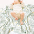 2 Pack 34 44, GRSSDER Baby Blankets Super Soft Stretchy Jersey Knit Swaddle Blanket for Baby Girls, Double Layer