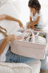 Diaper Caddy Organizer - Baby Pink Curdoroy Baby Storage Bin for Nursery & Car | Baby Shower Basket & registry