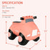 2 3 4 INPANY Bouncy Horse, Pink Car Hopper Toys, Toddler Ride-On Car, Inflatable Kids Hopping Toys, Bouncing Buddies