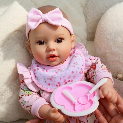 17 Inches 3+ GOAROY Baby Dolls, Large Realistic Baby Doll with Cute Soft Body, Real Life Baby Dolls Girl, with Bottles