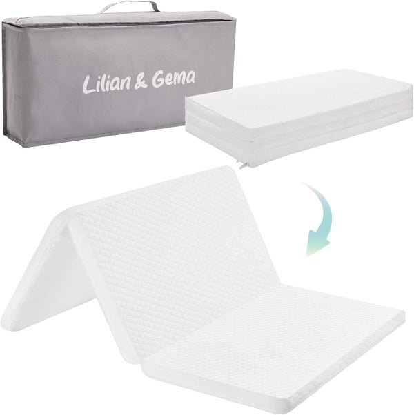 Lilian&Gema Pack and Play Mattress 38"x26"x1.5", Pack N Play Mattresses Pad for