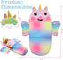 Baby Doll Sleeping Bag Toy Playset - Rainbow Unicorn Doll Bedding Accessories with Eye Mask