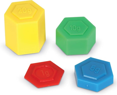 Learning Resources Hexagram Weights - Set of 54 Pieces, Math Teacher Supplies, Math Learning Tools for Ages 8+