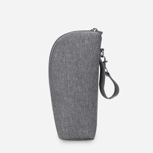 VOSAREA Insulated Bottle Bag Thermal Nursing Bottle Pouch Leak-proof Grey Portable Breast Milk Storage for Outdoor
