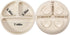 PandaEar 3 Pack Toddler Plates, Silicone Divided Suction Plates, BPA-Free 100% Food-Grade Silicone (Pink/Linen/Light