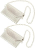 Toyvian 2pcs Miniature Metal Handbag Dollhouse Accessories, Doll Handbags for Bjd Dolls, Ladies Wallet