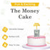 Money Cake Pull Out Kit Includes 1 Money Box, 1 Plastic Roll, 50 Transparent Bags, and Happy Birthday Cake Topper