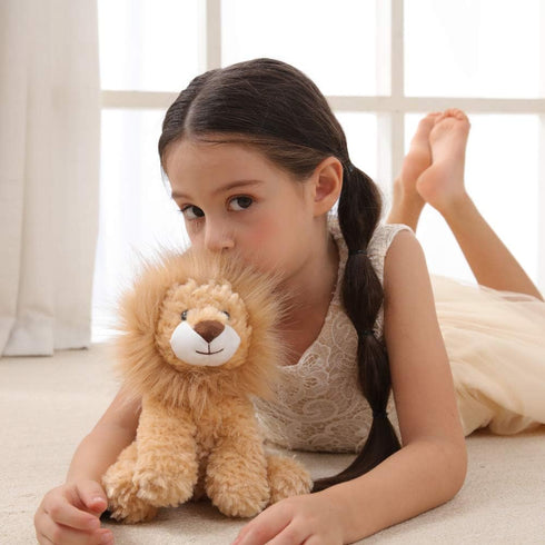 Apricot Lamb Toys Plush Yellow Lion Stuffed Animal, Soft Cuddly, Perfect for Child (8 Inches)