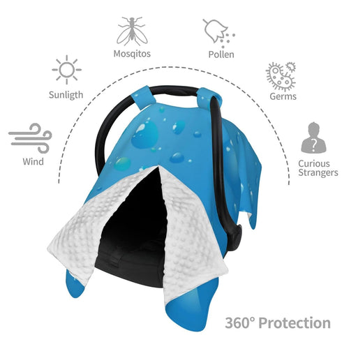Hcpwzrf Very Cool Water Droplets Baby Car Seat Cover & Nursing Cover - Breathable Stretch Multi-Use Cover