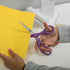 JAM PAPER Multi-Purpose Precision Scissors, 8 Inch, Purple, Ergonomic Handle & Stainless Steel Blades