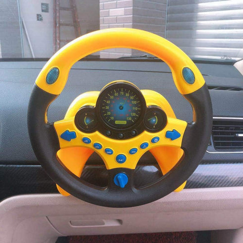 Coherny Simulated Driving Controller - Portable Steering Wheel Toy for Children, Educational Sounding Interactive Gift