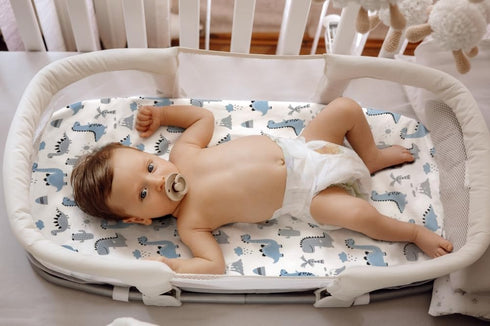 Jola's House 4 Pack Set Soft Baby Boy Sheets Dinosaur Star Cloud Soft Polyester Neutral Unisex Fitted Sheets for Baby