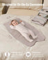 Blissful Diary Vegan Leather Portable Changing Pad, Wipeable & Waterproof Baby Change Mat in Diaper Bag, Travel
