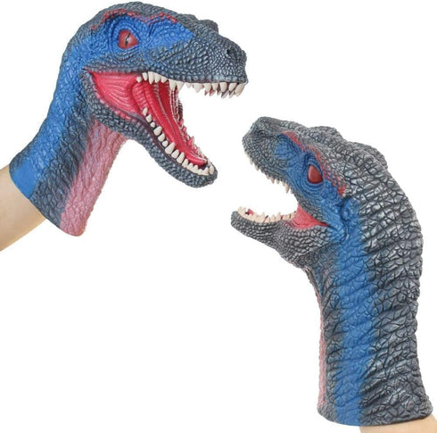 Gemini&Genius Dinosaur Toys Velociraptor Hand Puppets - Role Play Gift Toy and Party Supplies for Kids