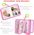 Baby Photo Album, Soft Cloth First Year Memory Book for Babies, Holds 4x6 Inch Photos (Pink)