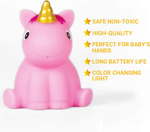 Bath Toys for Toddlers Baby, 8 Pack Light Up Toys - Bathtub Toy Flashing LED Light for Kids