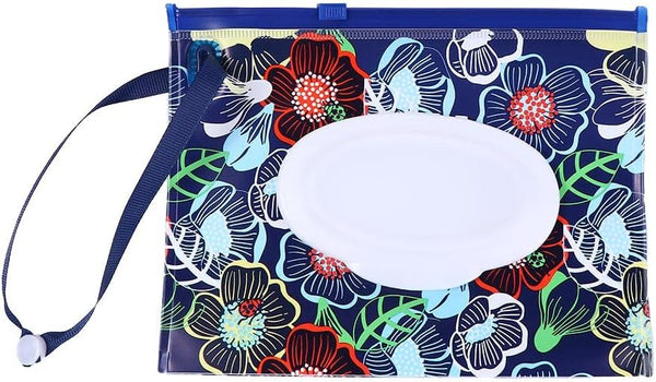 generic Portable Wet Wipe Pouch, Refillable Baby Wipe Dispenser with Snap Strap, Travel