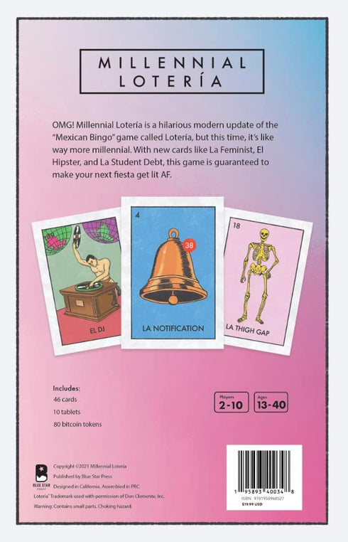 Millennial Loteria Game: Family Fiesta Edition Mexican Bingo