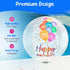 20" Clear Inflatable Beach Ball for Pool Birthday Party, Happy Birthday Decorations and Outdoor Fun Games