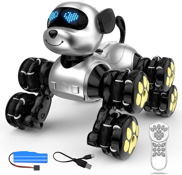 Paaxido 8WD Stunt RC Car Robot Dog Toys, 2.4GHz Remote Control Car