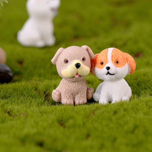 12 Pcs Miniature Dog Figures, Cute Animal Toy Collection for Cake Toppers and Plant Decor