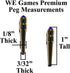 WE Games Brass Cribbage Pegs - Set of 3 with Swarovski Austrian Crystals in Amethyst Purple