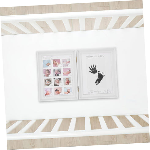 LIFKOME Newborn Picture Frame Handprint and Footprint Kit Meaningful Growth Photo Display for and Home Decor