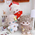 niannyyhouse 10cm Plush Doll Clothes, Cartoon Pattern Knit Sweater Accessories (Red)